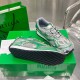 Replica Bottega Veneta Orbit Sneaker Lightweight Technical Fabric and Mesh Green