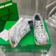 Replica Bottega Veneta Orbit Sneaker Lightweight Technical Fabric and Mesh Silver