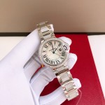 Ballon Bleu de Cartier watch 33mm Steel with Diamond women watch