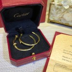 Cartier juste un clou earrings yellow gold with diamonds