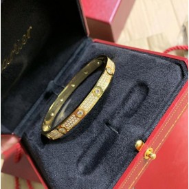 Cartier love bracelet yellow gold with diamonds