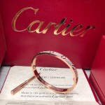 Cartier love bracelet rose gold with diamonds