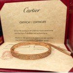 Cartier love bracelet rose gold with diamonds