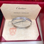 Cartier love bracelet white gold with diamonds