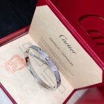 Cartier love bracelet white gold with diamonds