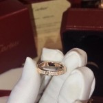 Cartier love ring rose gold with diamonds