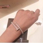 Cartier nail bracelet rose gold with diamonds