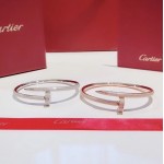 Cartier nail bracelet rose gold with diamonds