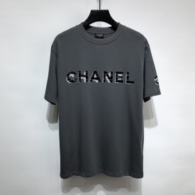 CC Logo Cotton T shirt Grey