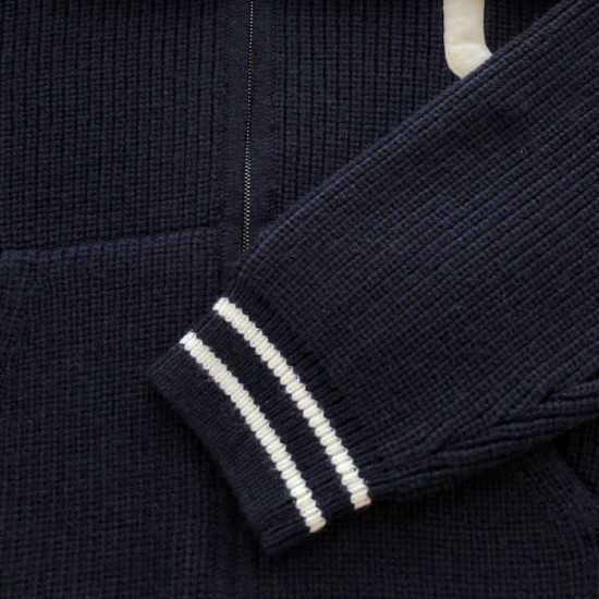 Celine college hooded sweater in wool navy