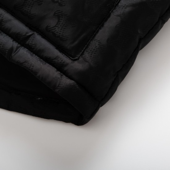 Celine quilted blouson jacket in monogram nylon black