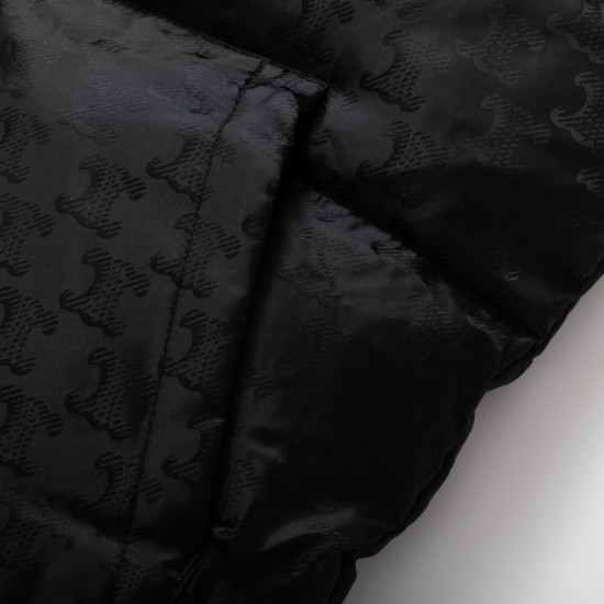 Celine quilted blouson jacket in monogram nylon black