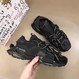 Dolce & Gabbana DG Mixed-material Space Sneakers Black