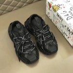 Dolce & Gabbana DG Mixed-material Space Sneakers Black