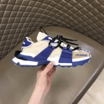 Dolce & Gabbana DG Mixed-material Space Sneakers Blue