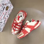 Dolce & Gabbana DG Mixed-material Space Sneakers Red