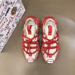 Dolce & Gabbana DG Mixed-material Space Sneakers Red