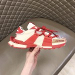 Dolce & Gabbana DG Mixed-material Space Sneakers Red