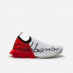 Dolce & Gabbana Stretch Mesh Sorrento Sneakers White/Red