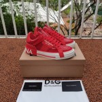 Dolce & Gabbana DG Mixed-material Custom 2.Zero sneakers Red