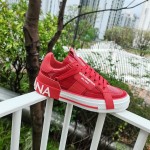 Dolce & Gabbana DG Mixed-material Custom 2.Zero sneakers Red