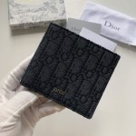 Dior Oblique Compact Wallet Men Black