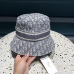 Dior Oblique Large Brim Bucket Hat Grey