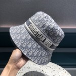 Dior Oblique Large Brim Bucket Hat Grey