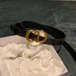 Dior Saddle Calfskin Belt Black