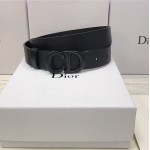 Dior Saddle Matte Calfskin Belt Black