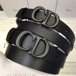 Dior Saddle Matte Calfskin Belt Black