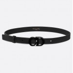 Dior Saddle Matte Calfskin Belt Black