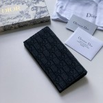 Dior Vertical Long Wallet Men Black