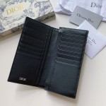 Dior Vertical Long Wallet Men Black