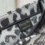 Dior Book Tote Gray Leopard Mizza Embroidery 