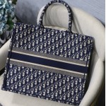 Dior Oblique Embroidered Dior Book Tote Blue