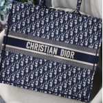 Dior Oblique Embroidered Dior Book Tote Blue