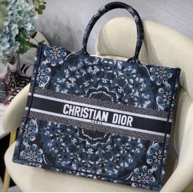 Dior Book Tote Bag Kaleidoscope Blue