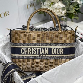 Replica Dior Wicker Basket Bag