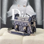 Small Diorcamp Bag Blue Dior Oblique Embroidery