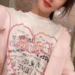 Dior T-Shirt Ecru Linen and Cotton with Dioramour Graffiti Motif White