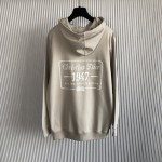 Dior CD 1947 Hooded Sweatshirt Beige Cotton Fleece