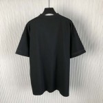 DIOR AND STONE ISLAND T-Shirt Oversized Fit Black Cotton Jersey