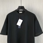 DIOR AND STONE ISLAND T-Shirt Oversized Fit Black Cotton Jersey