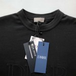 DIOR AND STONE ISLAND T-Shirt Oversized Fit Black Cotton Jersey