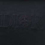 DIOR AND STONE ISLAND T-Shirt Oversized Fit Black Cotton Jersey