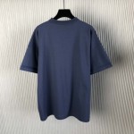 DIOR AND STONE ISLAND T-Shirt Oversized Fit Blue Cotton Jersey