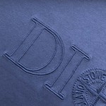 DIOR AND STONE ISLAND T-Shirt Oversized Fit Blue Cotton Jersey