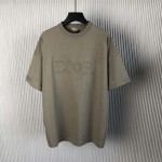 DIOR AND STONE ISLAND T-Shirt Oversized Fit Grey Cotton Jersey