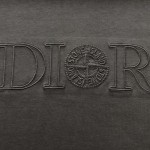 DIOR AND STONE ISLAND T-Shirt Oversized Fit Grey Cotton Jersey